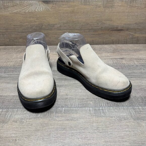 Dr. Martens Carlson Sand Suede Slingback Mules Women's Size 6 - Picture 6 of 7